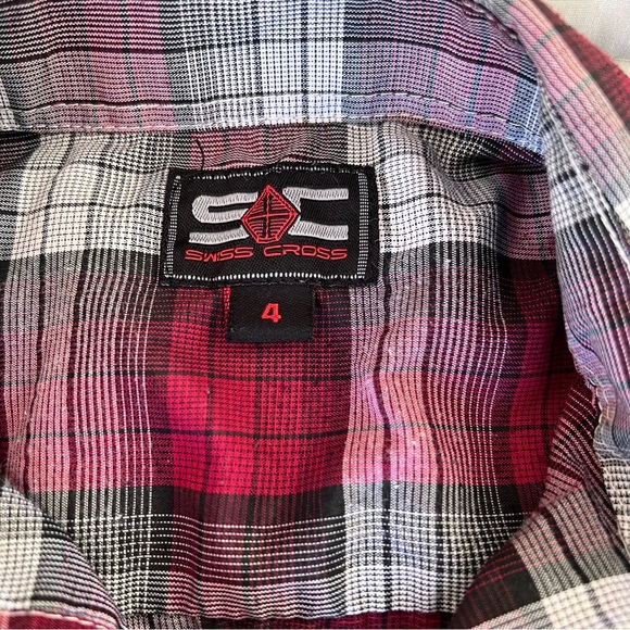 Lot of 3 Boy’s Button-Up Shirts-1 Toughskins,1 Garanimals,1 Swiss Cross in Sz 4T - Picture 12 of 13